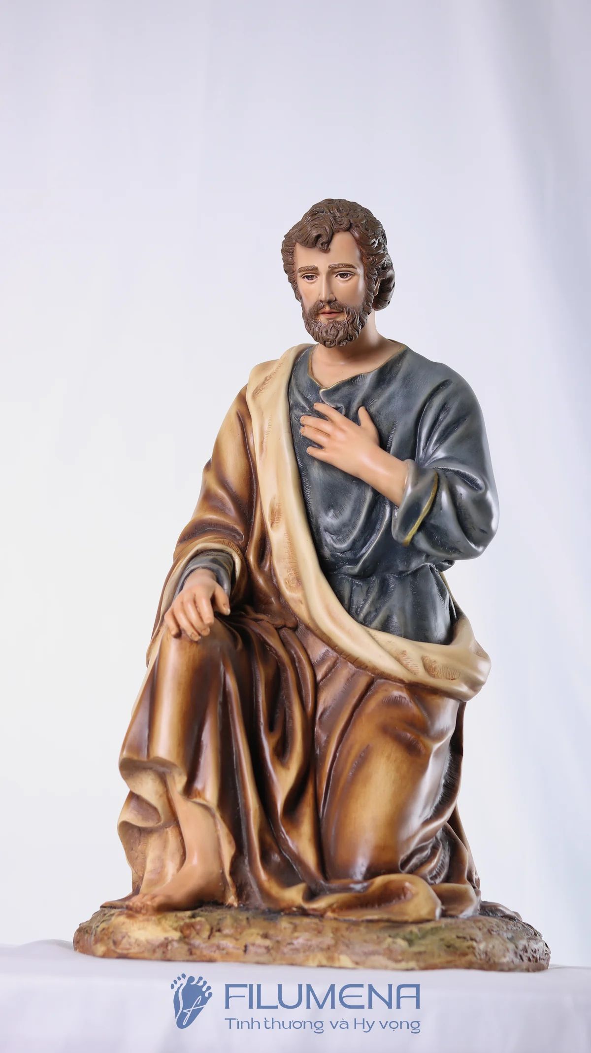 Bộ tượng Giáng sinh 50 cm 3 nhân vật tông màu trầm cổ điển