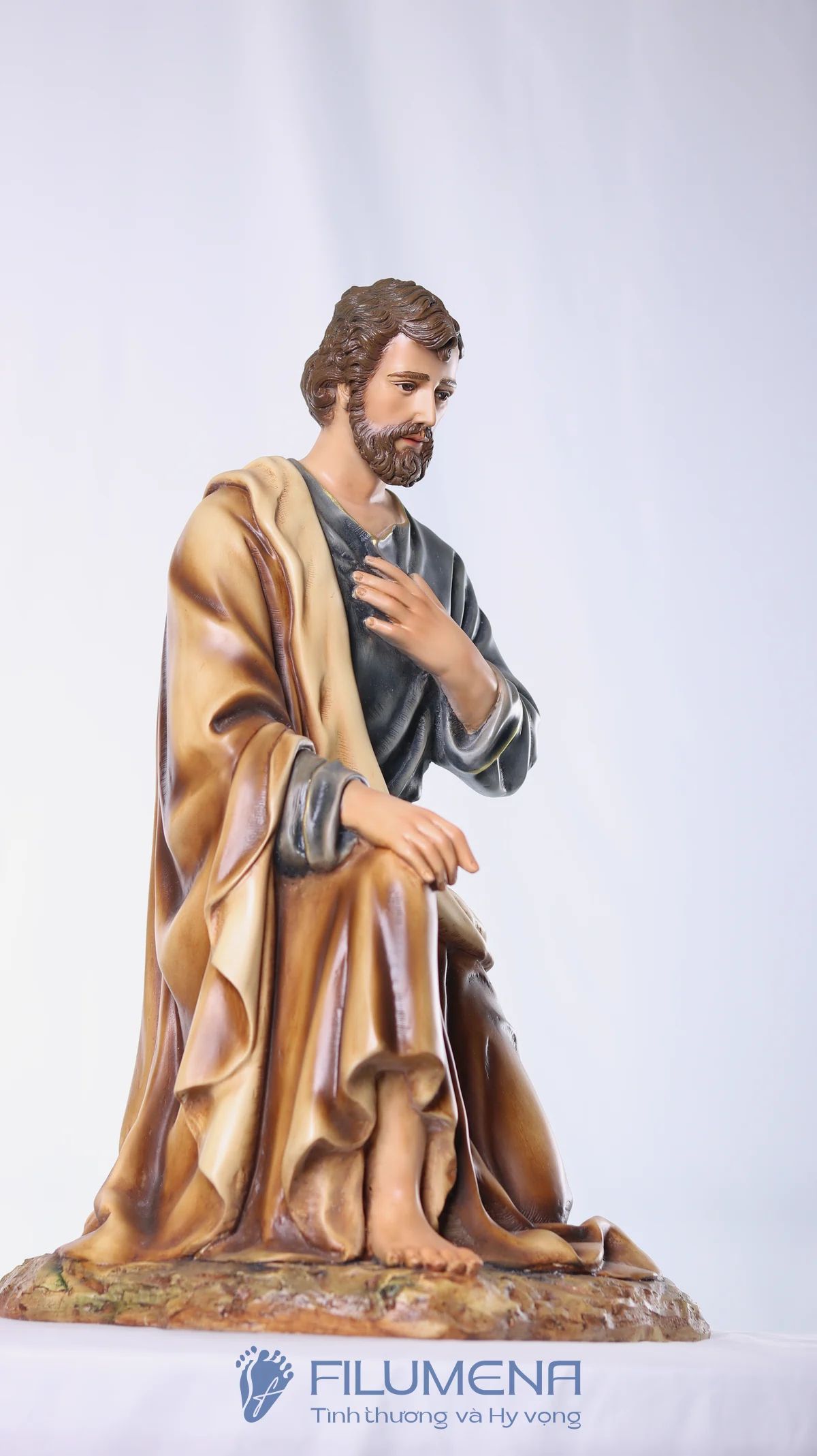 Bộ tượng Giáng sinh 50 cm 5 nhân vật màu trầm cổ điển