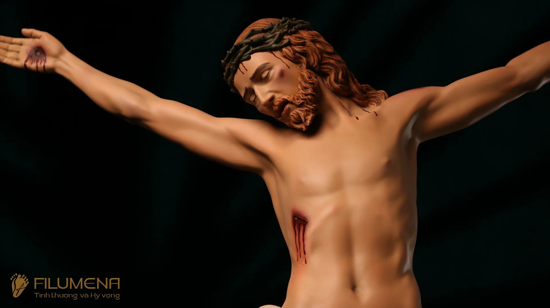 Tượng Chúa chịu nạn cao 80 cm bằng đá tái tạo