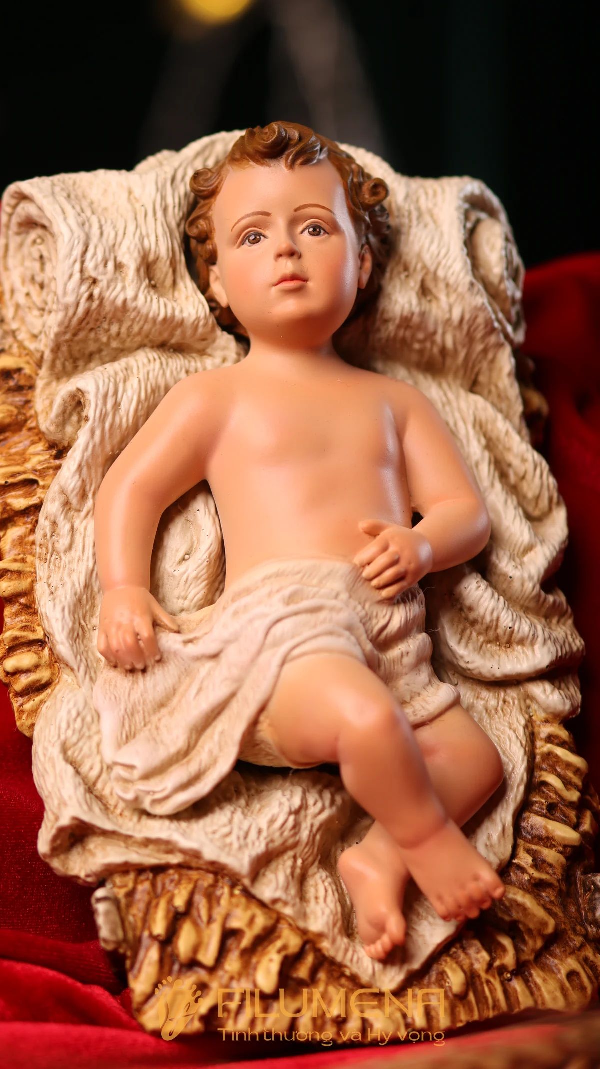 Tượng Chúa Hài đồng 15 cm cho bộ tượng Giáng sinh 30 cm