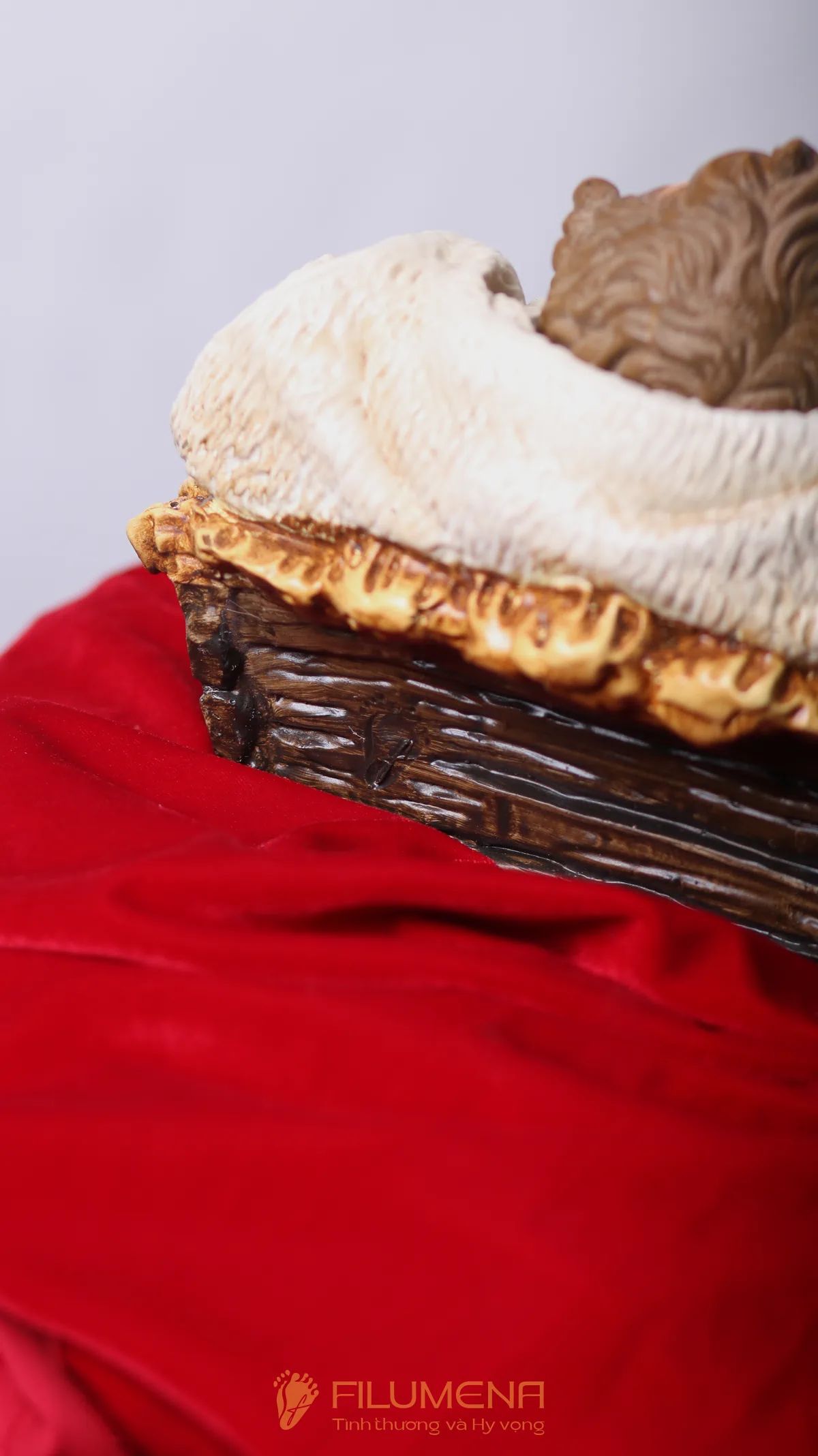 Bộ tượng Giáng sinh 50 cm 5 nhân vật tông màu sáng cổ điển