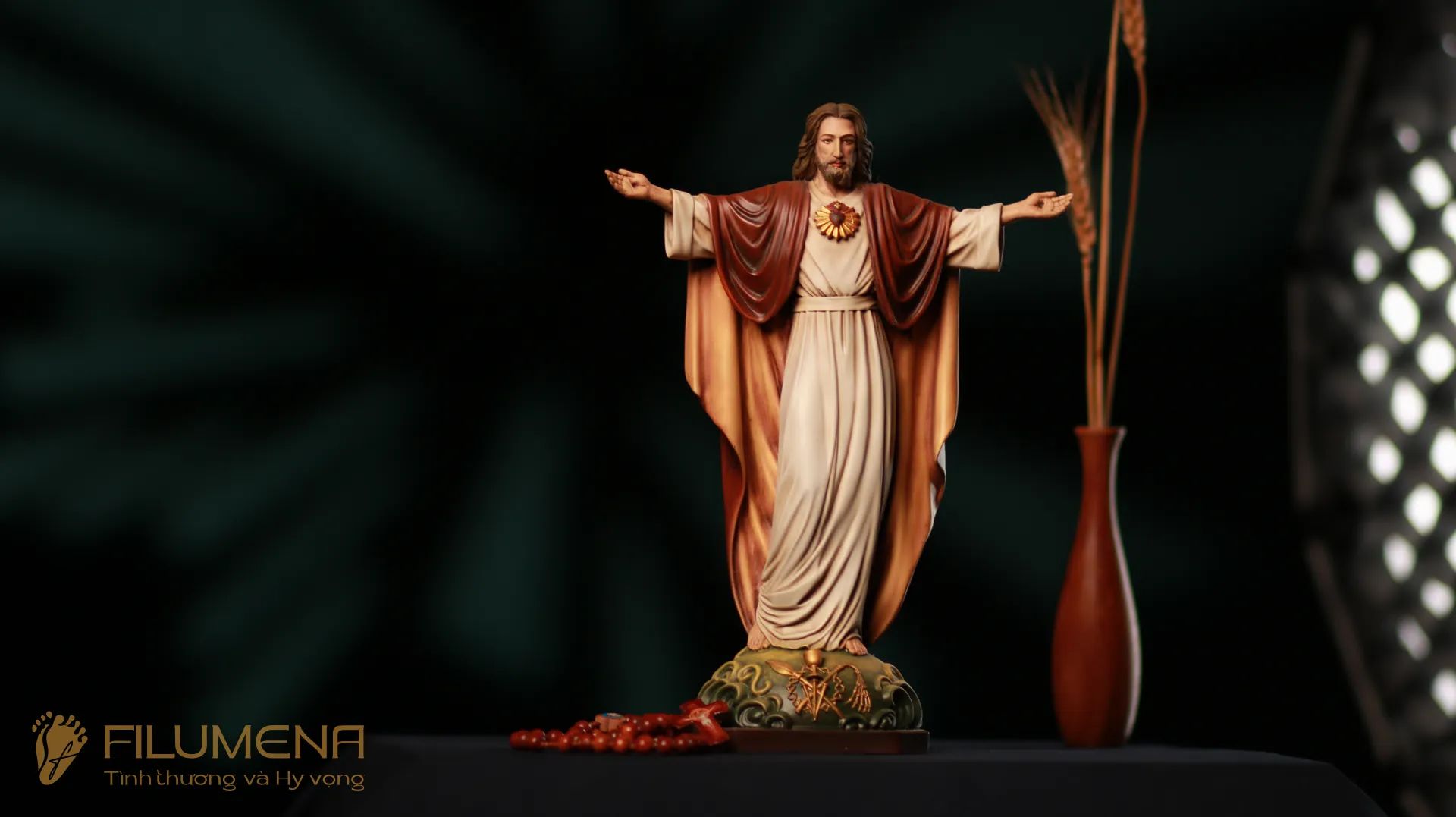 Tượng Chúa Ki-tô Vua Vũ trụ cao 20 cm, 30 cm