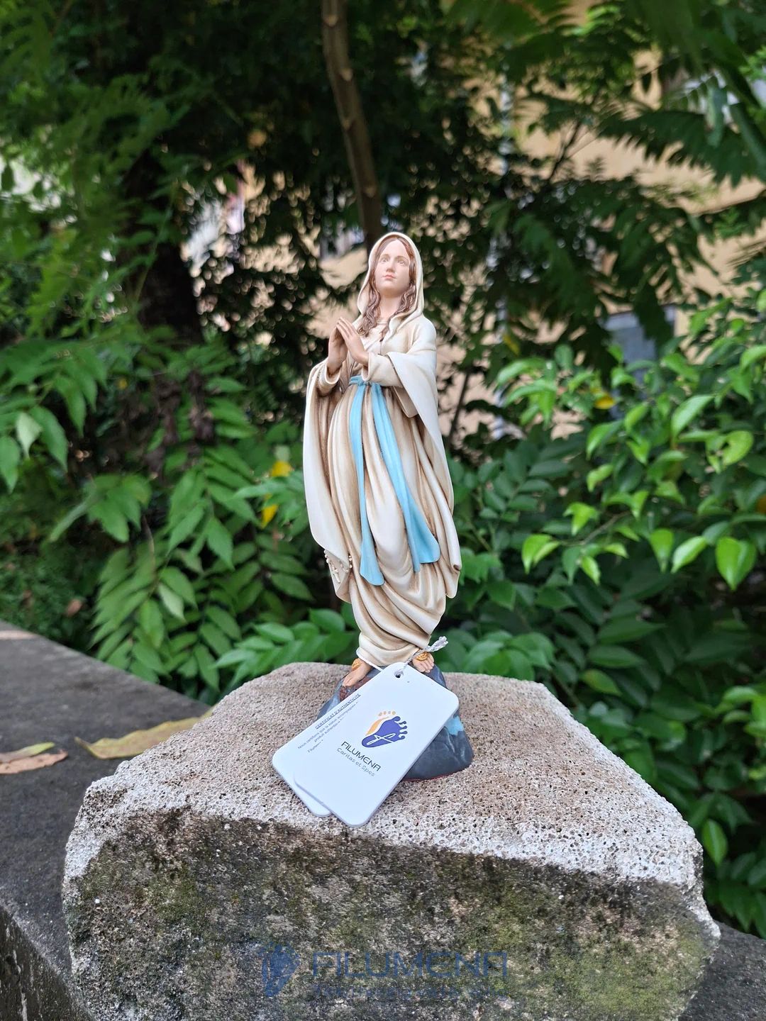 Tượng Đức Mẹ Lộ Đức cao 15 cm, 20 cm màu trắng