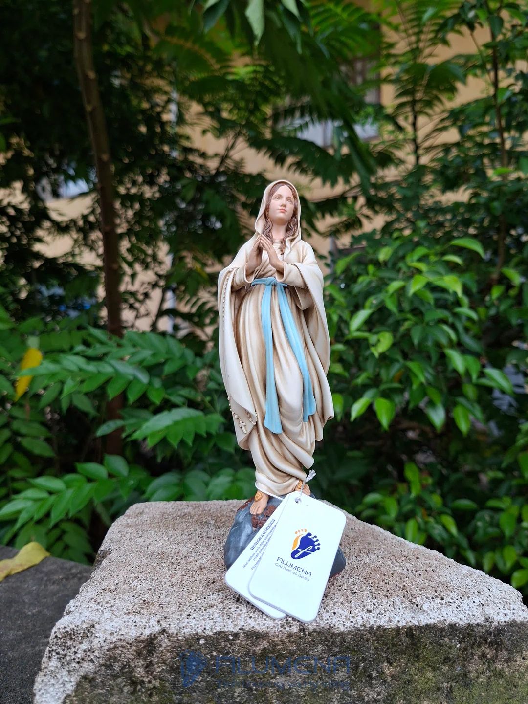 Tượng Đức Mẹ Lộ Đức cao 15 cm, 20 cm màu trắng