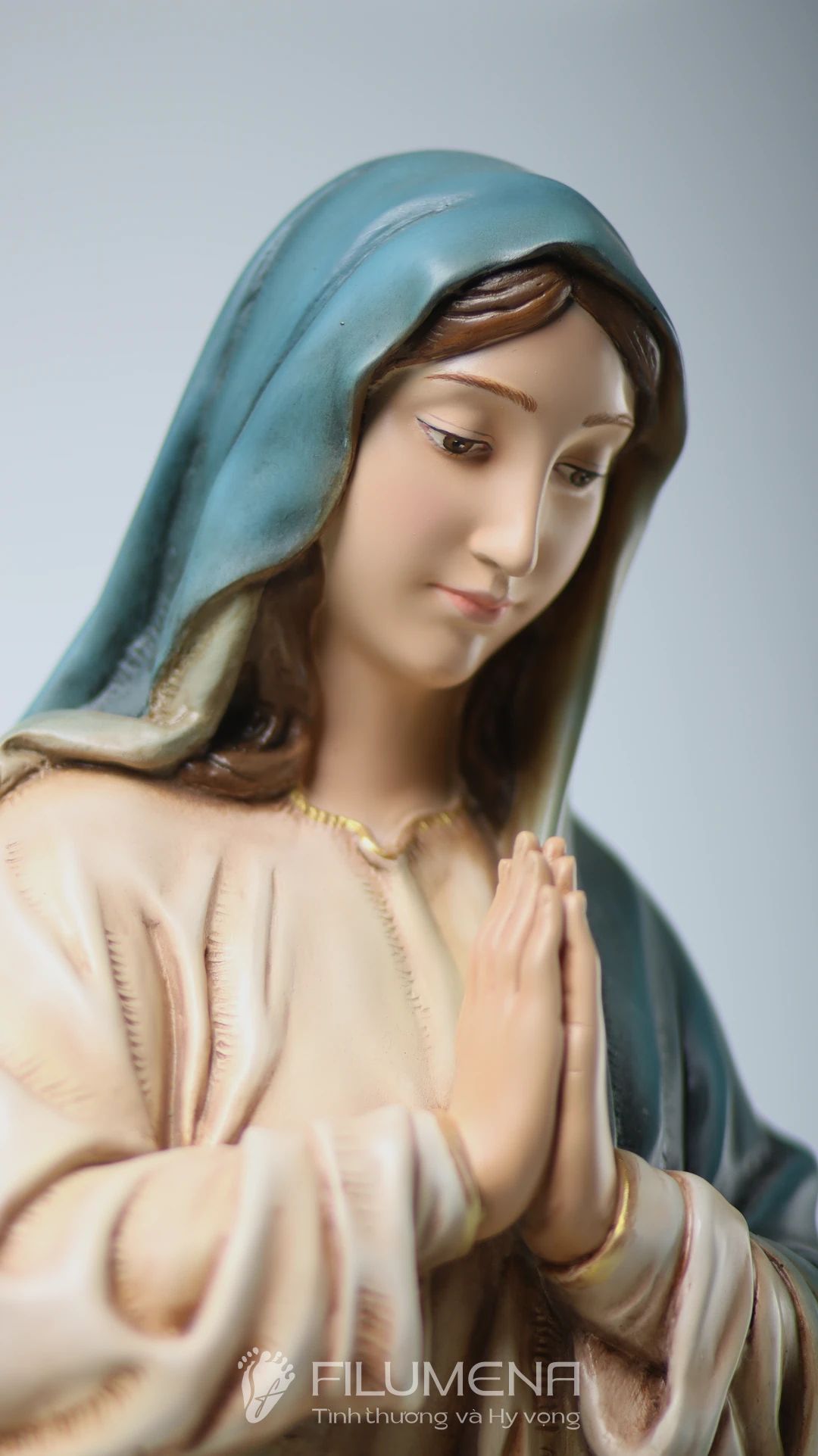 Bộ tượng Giáng sinh 50 cm 5 nhân vật tông màu sáng cổ điển