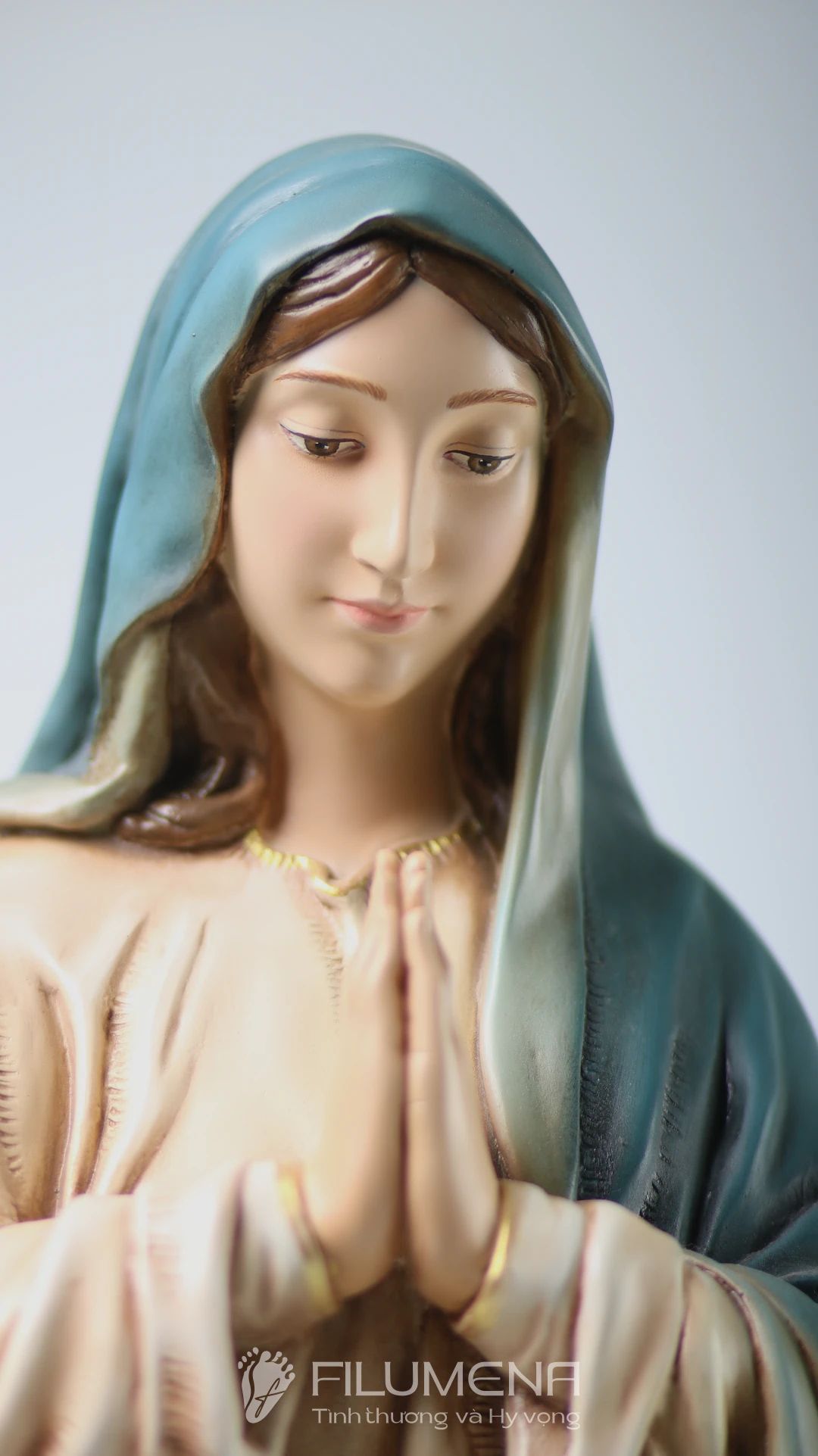 Bộ tượng Giáng sinh 50 cm 5 nhân vật tông màu sáng cổ điển