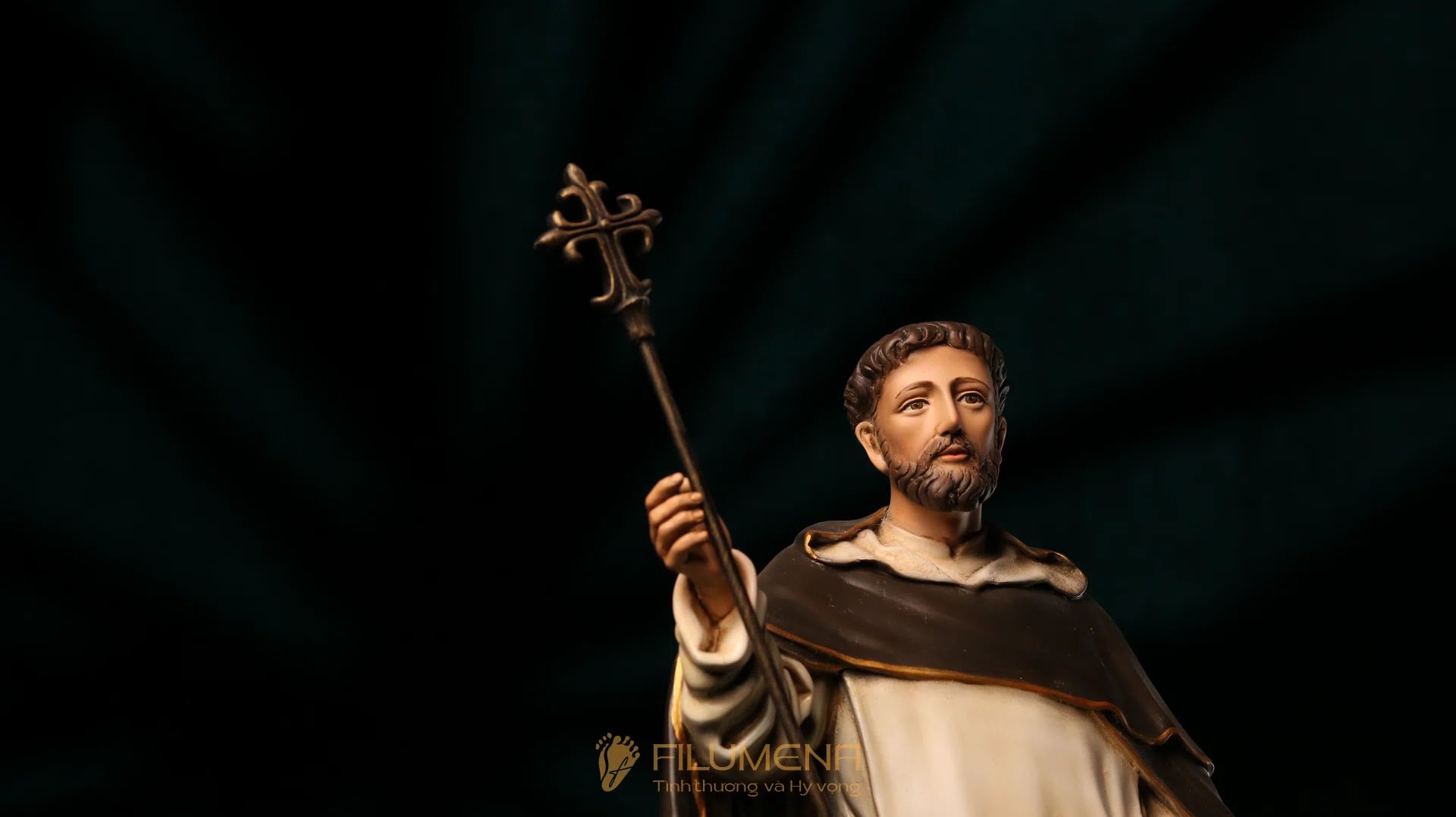 Tượng Thánh Đa Minh 60 cm