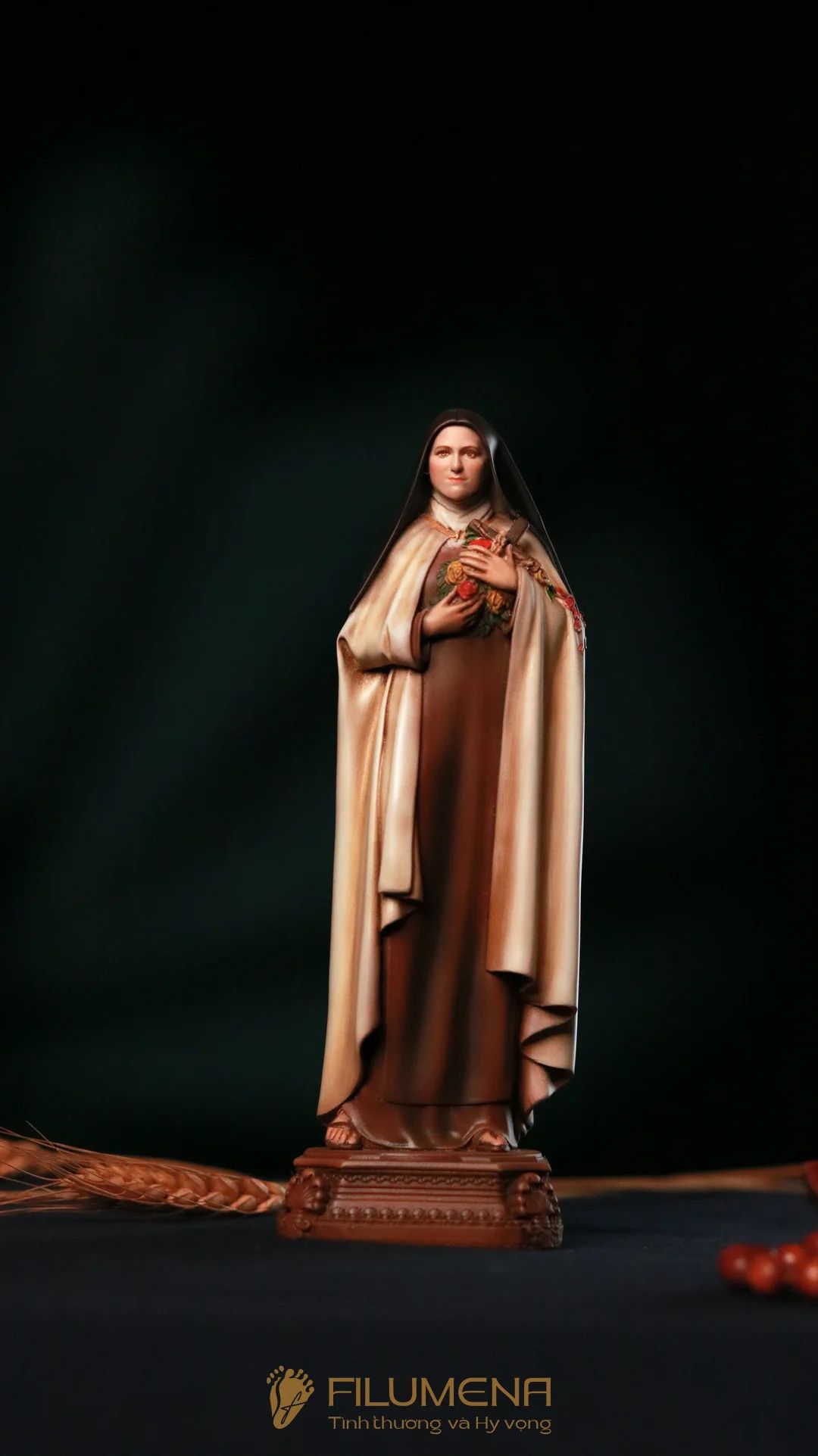 Tượng Thánh Tê-rê-sa Hài Đồng Giê-su 15 cm, 20 cm