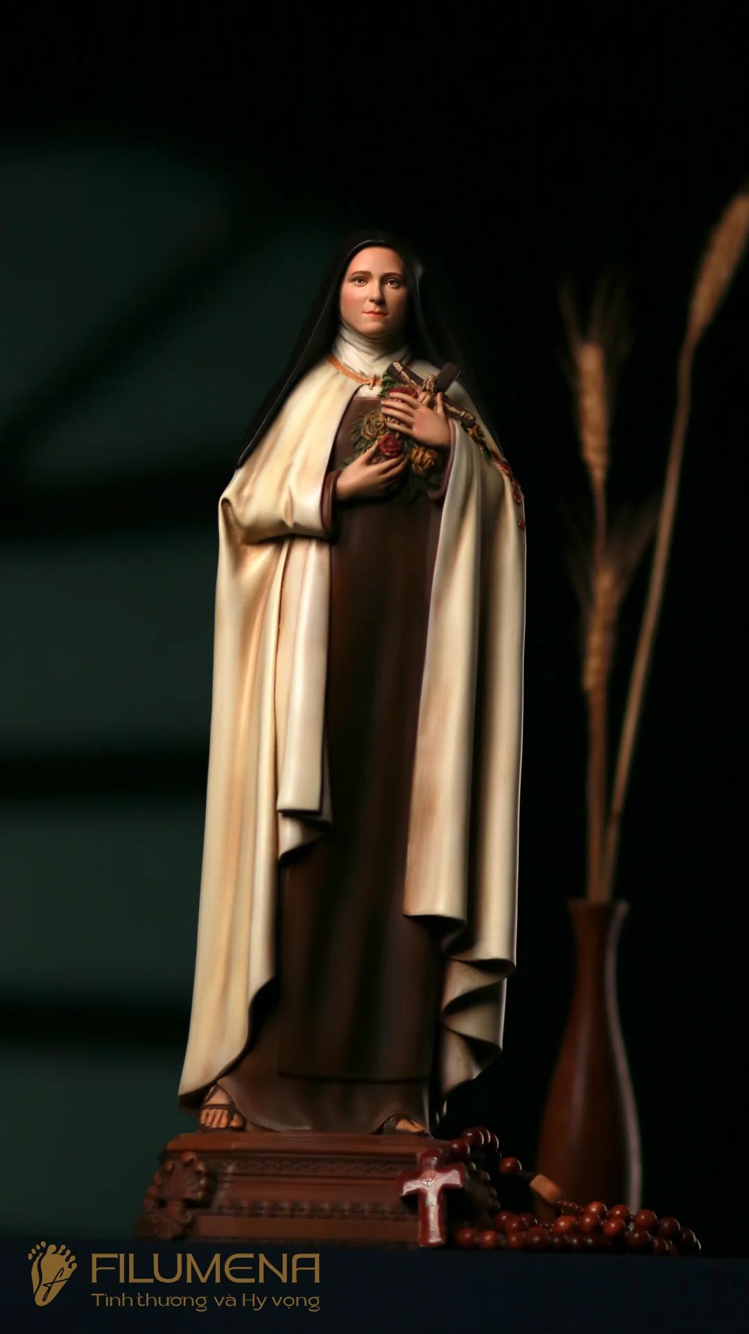 Tượng Thánh Tê-rê-sa Hài Đồng Giê-su 30 cm, 40 cm