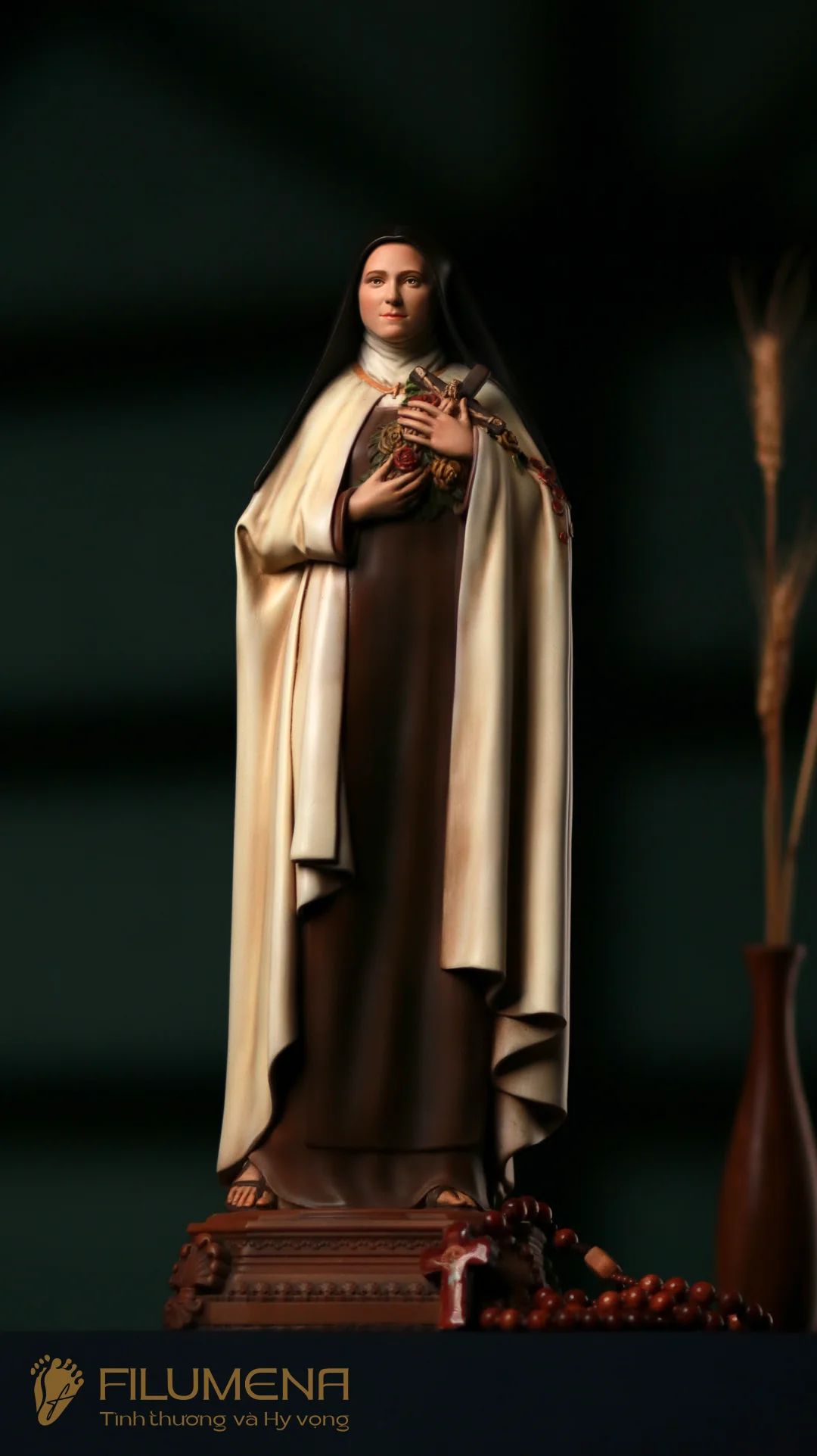 Tượng Thánh Tê-rê-sa Hài Đồng Giê-su 30 cm, 40 cm