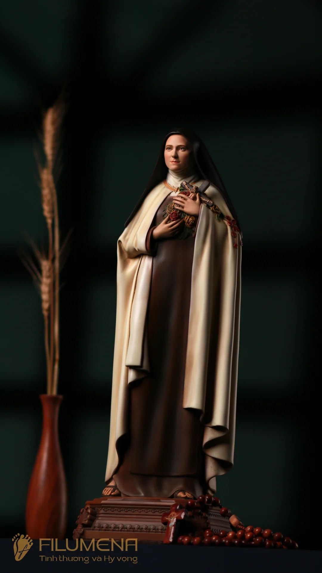 Tượng Thánh Tê-rê-sa Hài Đồng Giê-su 30 cm, 40 cm