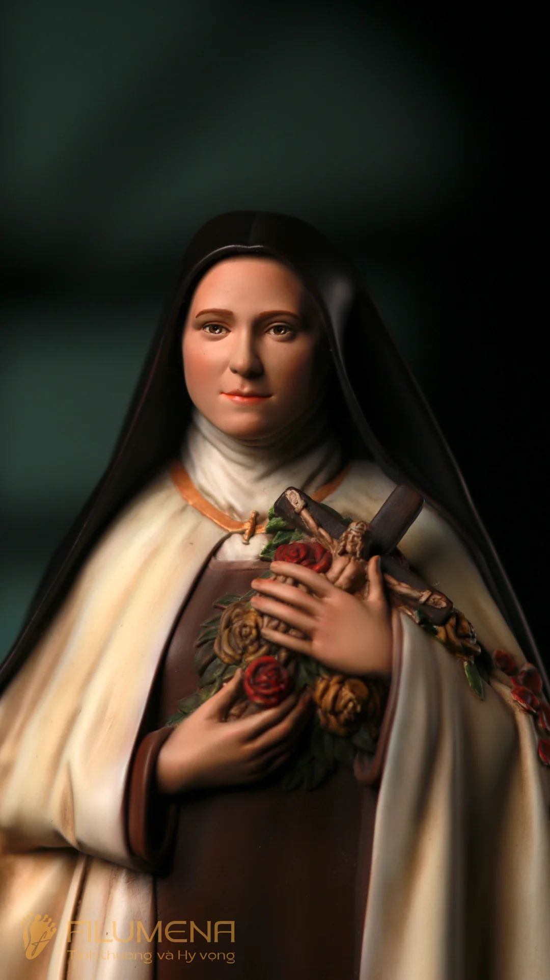 Tượng Thánh Tê-rê-sa Hài Đồng Giê-su 30 cm, 40 cm