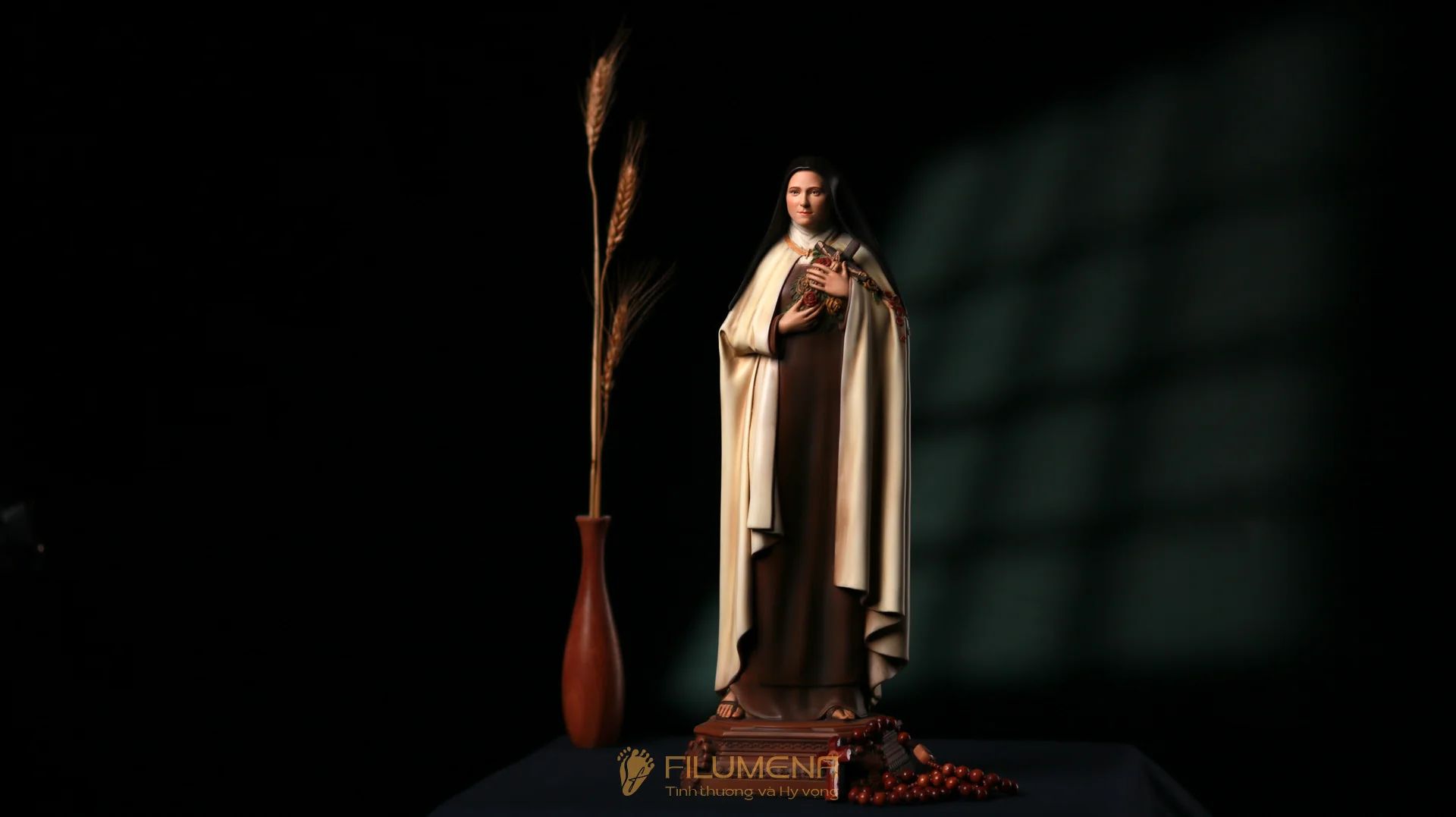 Tượng Thánh Tê-rê-sa Hài Đồng Giê-su 30 cm, 40 cm